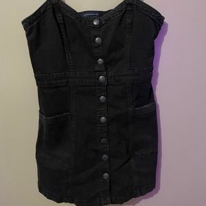 aeropostale black jean dress, medium